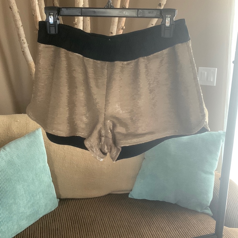 Gold Lame shorts Hudson sample size